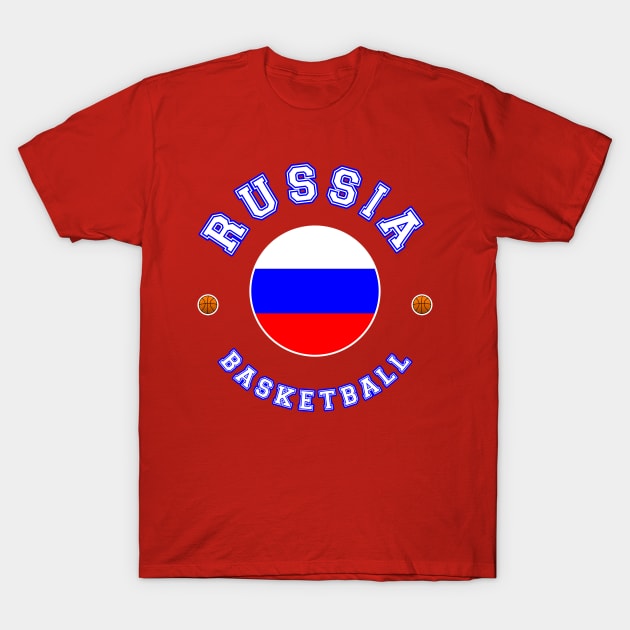 Russia Basketball T-Shirt by CulturedVisuals